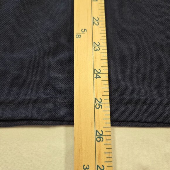 NWOT Tommy Hilfiger Mens Color Block Polo Shirt Size L Cotton Navy/Red - Picture 5 of 7